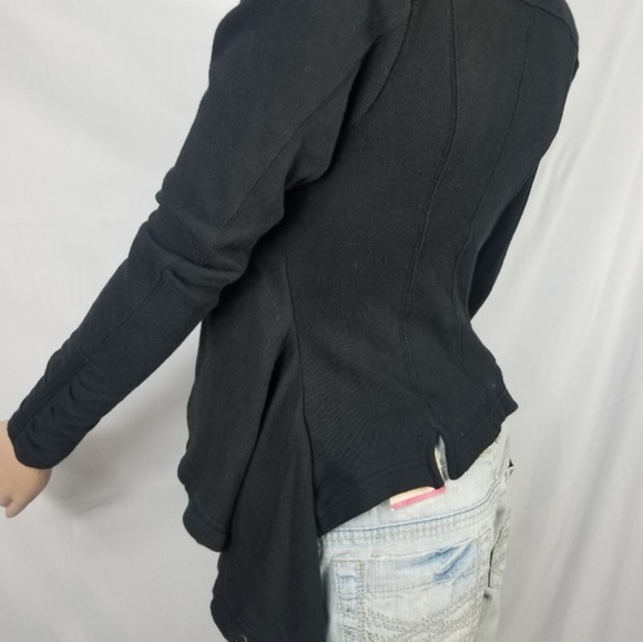 Free People Black Stud Snap Buttons Cardigan    - Picture 4 of 7